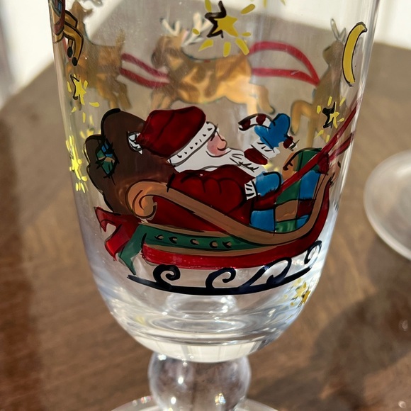 Portmerion Studio “An X-mas Story” Iced Tea Goblets Set of 4 - Picture 2 of 6